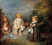 Jean-Antoine Watteau Heureux age. Age dor china oil painting artist